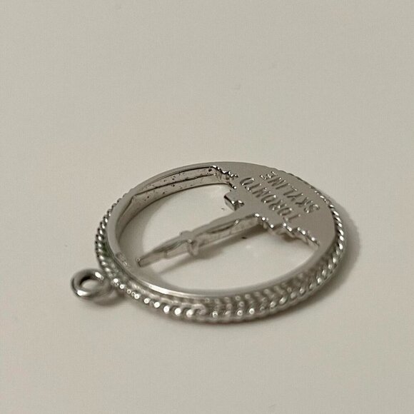 Vintage Sterling Silver Toronto Canada Skyline Pendant Charm No Loop - Picture 14 of 16